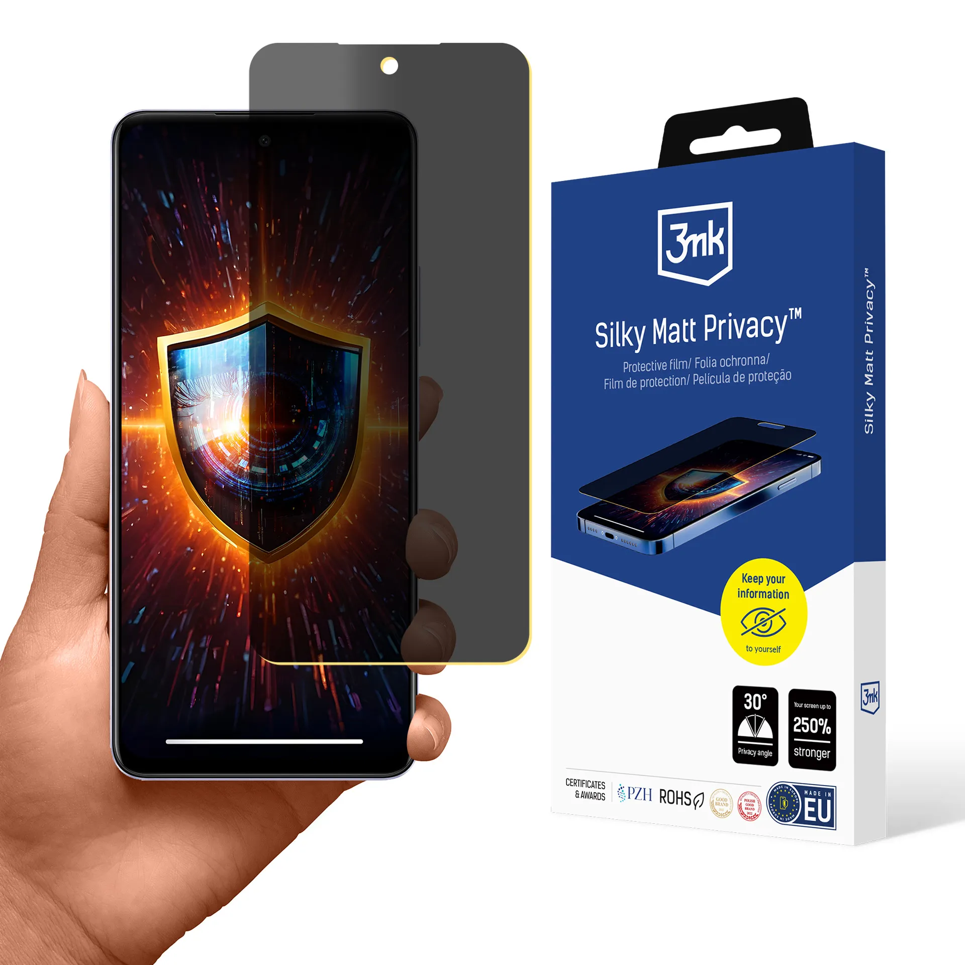 Privacy film for Oppo A79 5G - 3mk Silky Matt Privacy